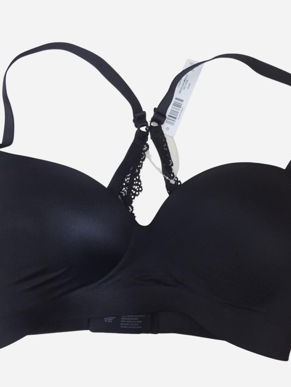 Soma Black Smooth Lace-Back T-Shirt Bra